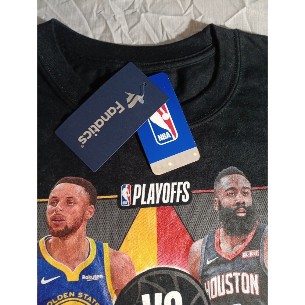Stephen Curry GSW James Harden HOU Playoffs Fanatics Size Large T Shirt - Picture 2 of 5